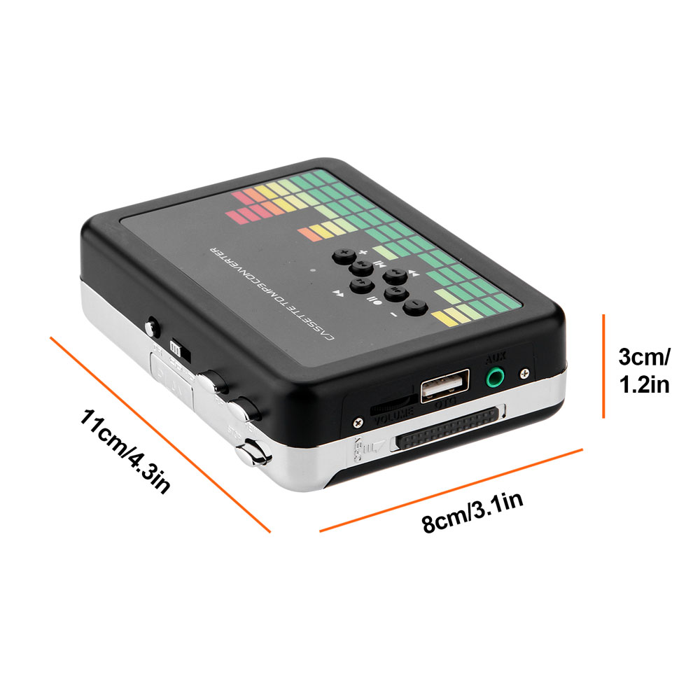 Portable Cassette Audio Music Player TapeToMP3 Converter and Cassette