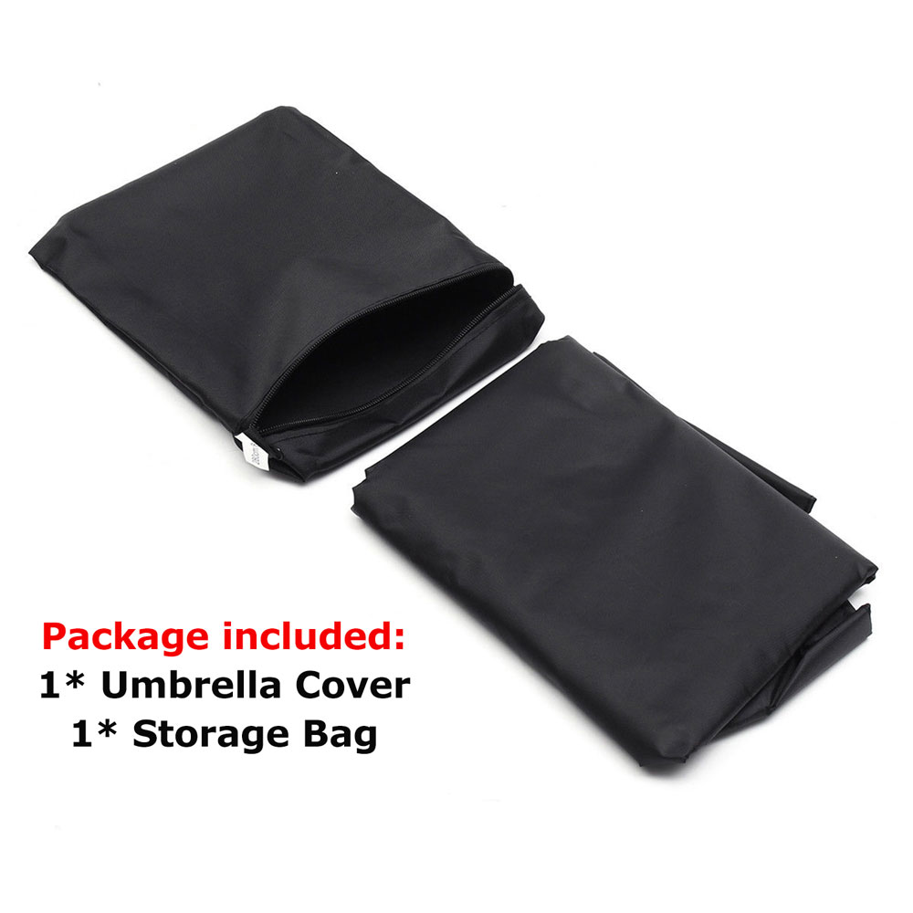 decwang Veranda Patio Umbrella Cover Waterproof Market Parasol Covers with Zipper and Storage Bag Universal 7-11 Diameter Outdoor Large Umbrellas 